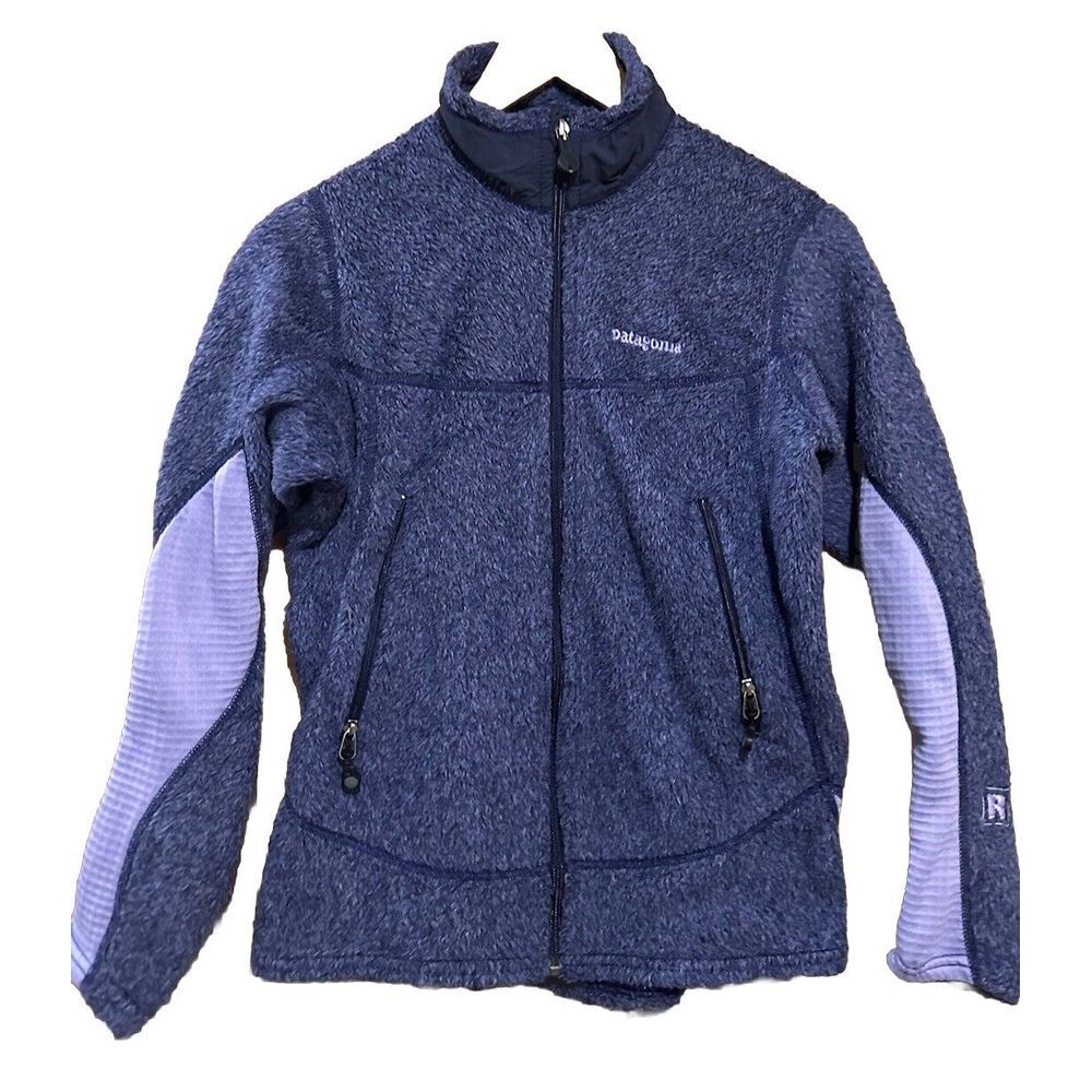 Vintage Patagonia R-2 Polartec Women's Purple Fleece Full Zip Jacket Coat Size M